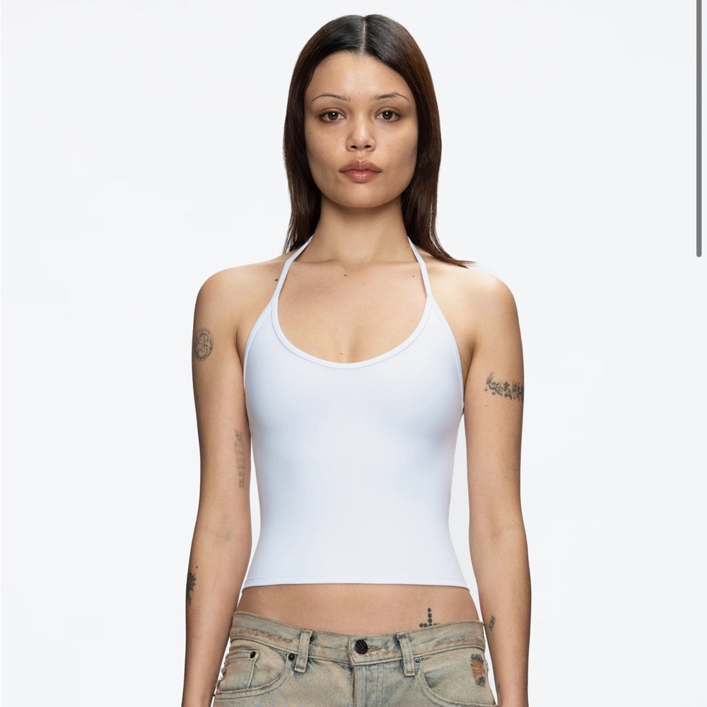 Chic White Halter Camisole